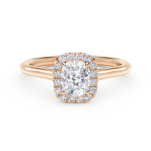 Center of My Universe® Cushion Halo Engagement Ring