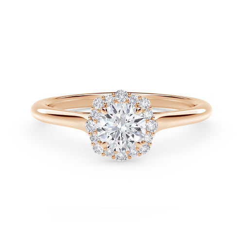 Center of My Universe® Floral Halo Engagement Ring