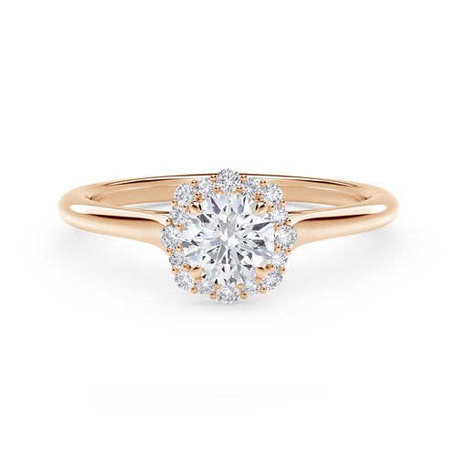 Center of My Universe® Floral Halo Engagement Ring