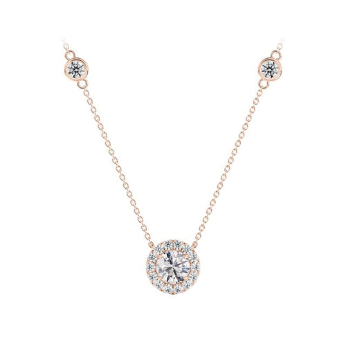 Center of My Universe® Halo Pendant with Diamond Accents