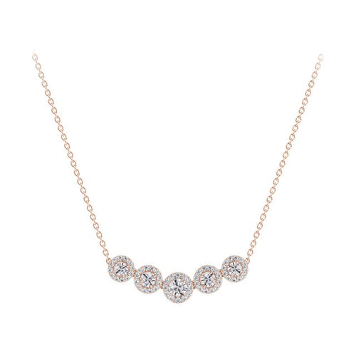 Center of My Universe® Halo Five Stone Necklace